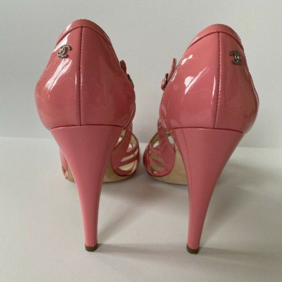 Chanel Sandals Heels Pink  EU40 US9 - Picture 4 of 9